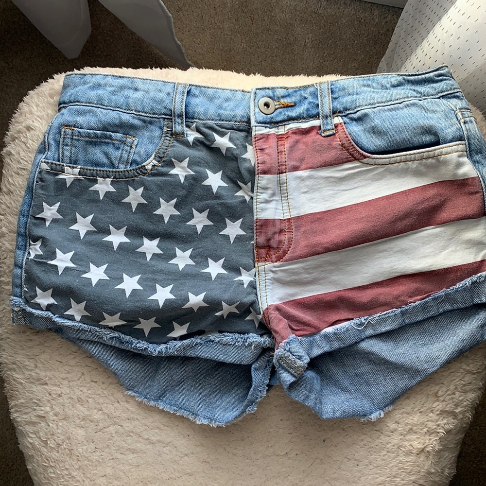 American Flag shorts.
